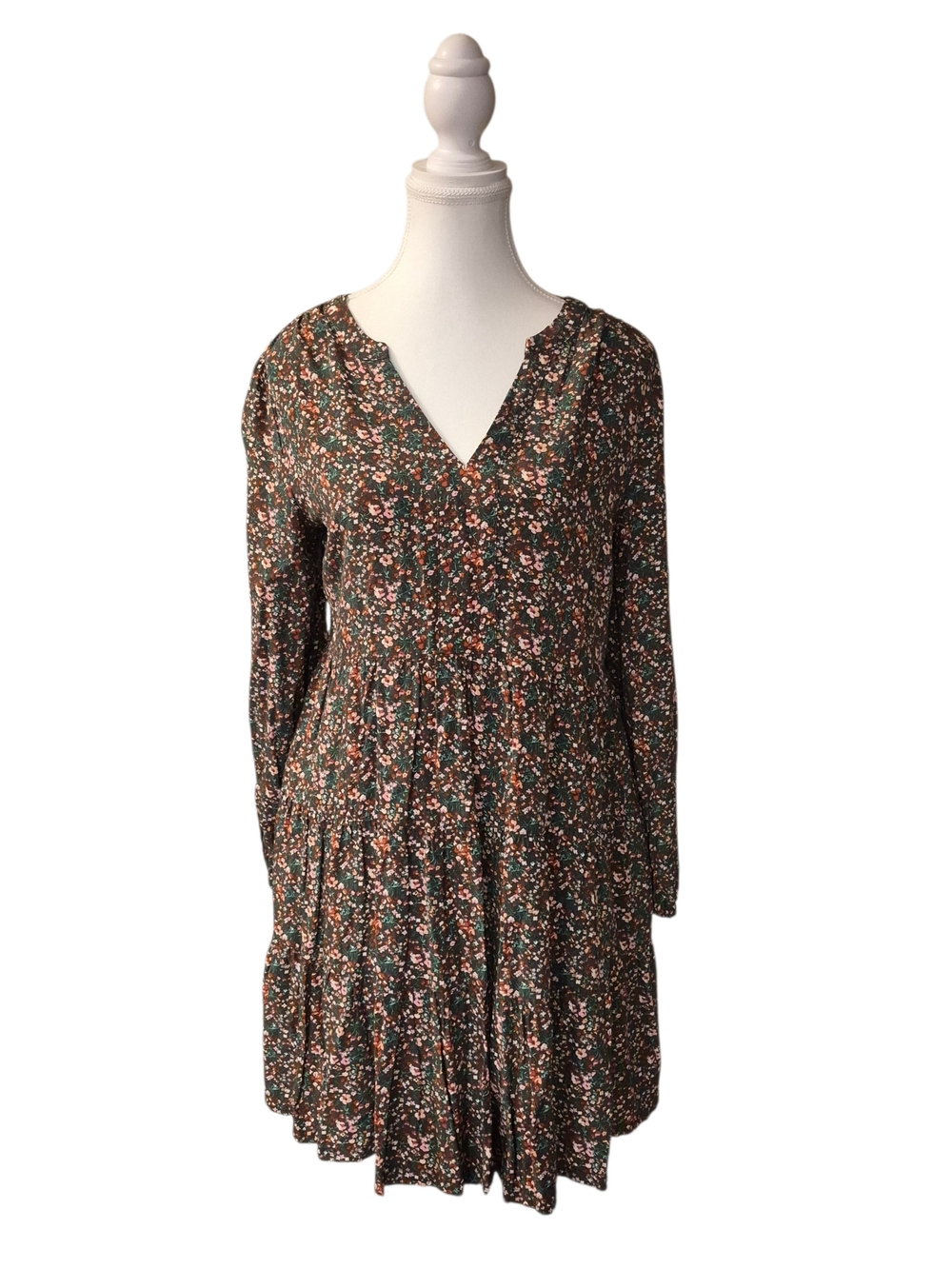 Matilda Jane Dark Floral V-Neck Long Sleeve Dress